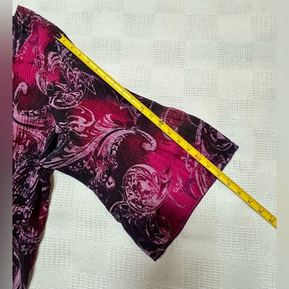 Just My Size Vibrant Pink and Purple Blouse - Picture 6 of 10